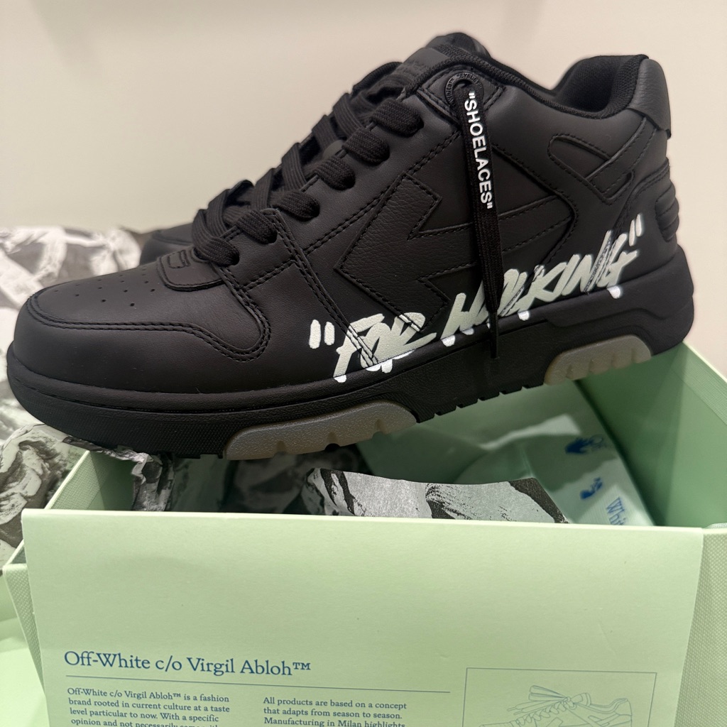 Off-White Black Sneakers With White Script
